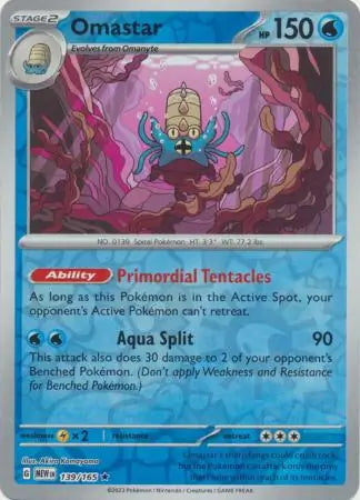 151 Set Omastar #139/165 reverse holo